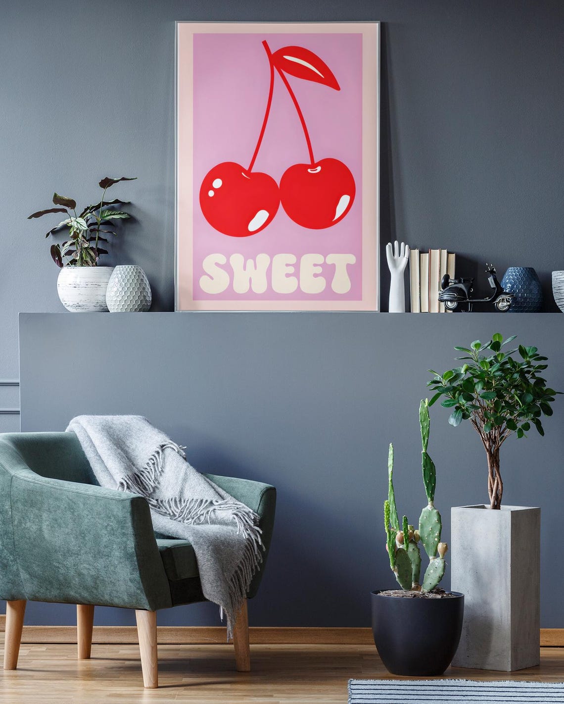 Sweet Cherries Retro Poster - Image 5