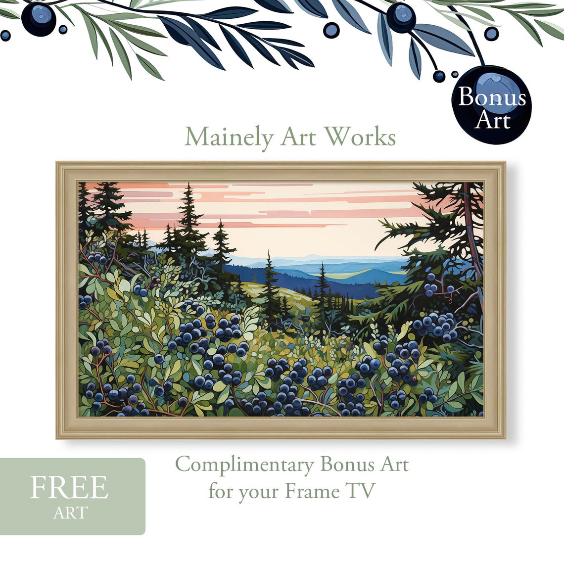 Frame Tv Art Landscape Frame Tv Art Painting Frame Tv Art Summer Lake House Coastal Farmhouse Frame Tv Art Set Tv Art Everyday - Image 3