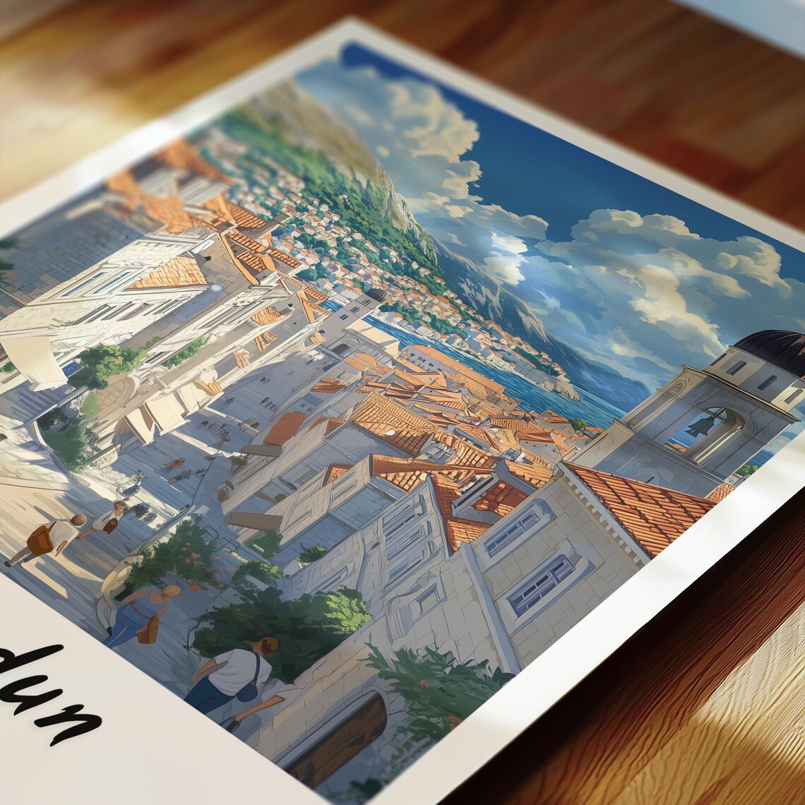Stradun Travel Poster, Croatia Wedding Gift - Image 2