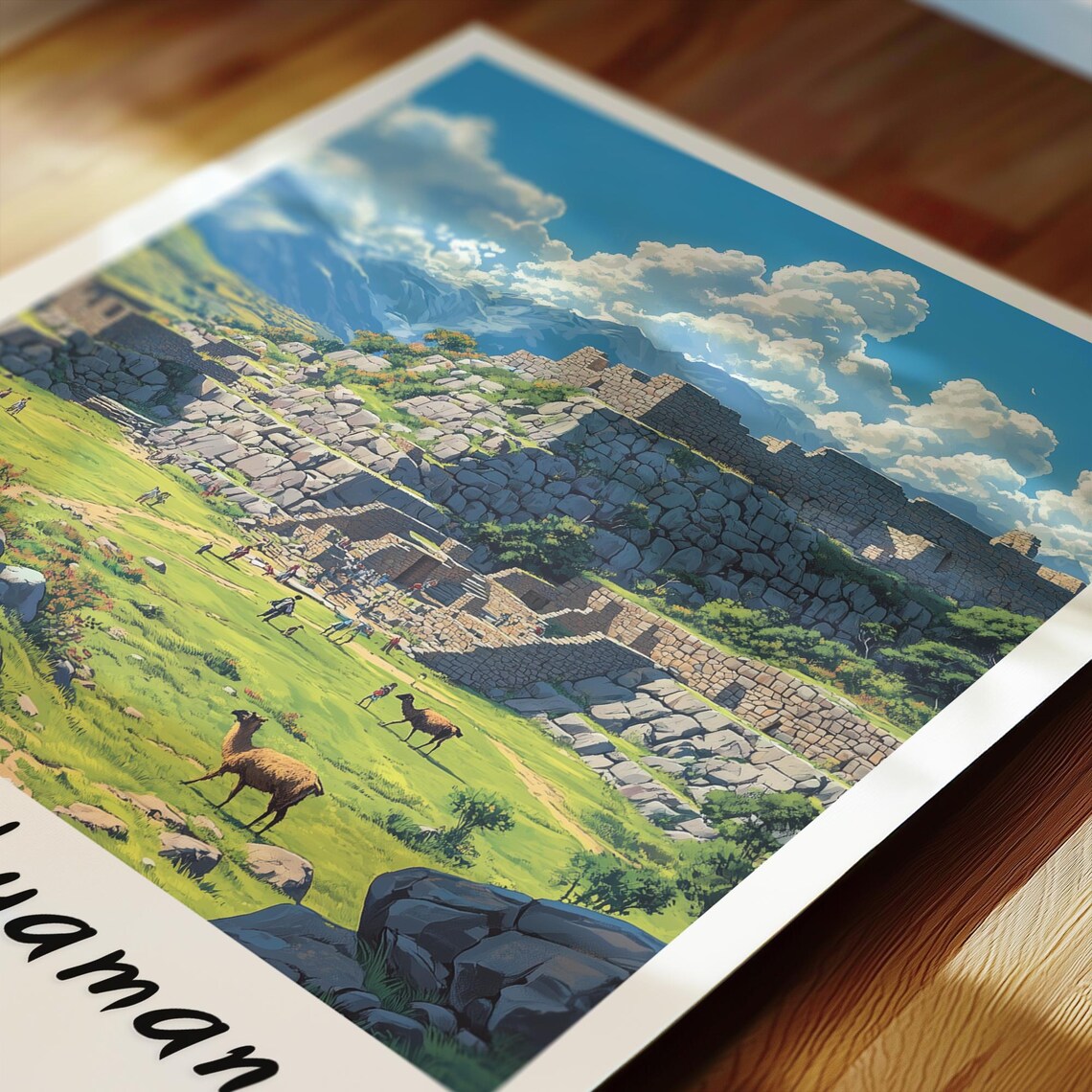Sacsayhuaman Travel Poster, Peru Illustration - Image 2