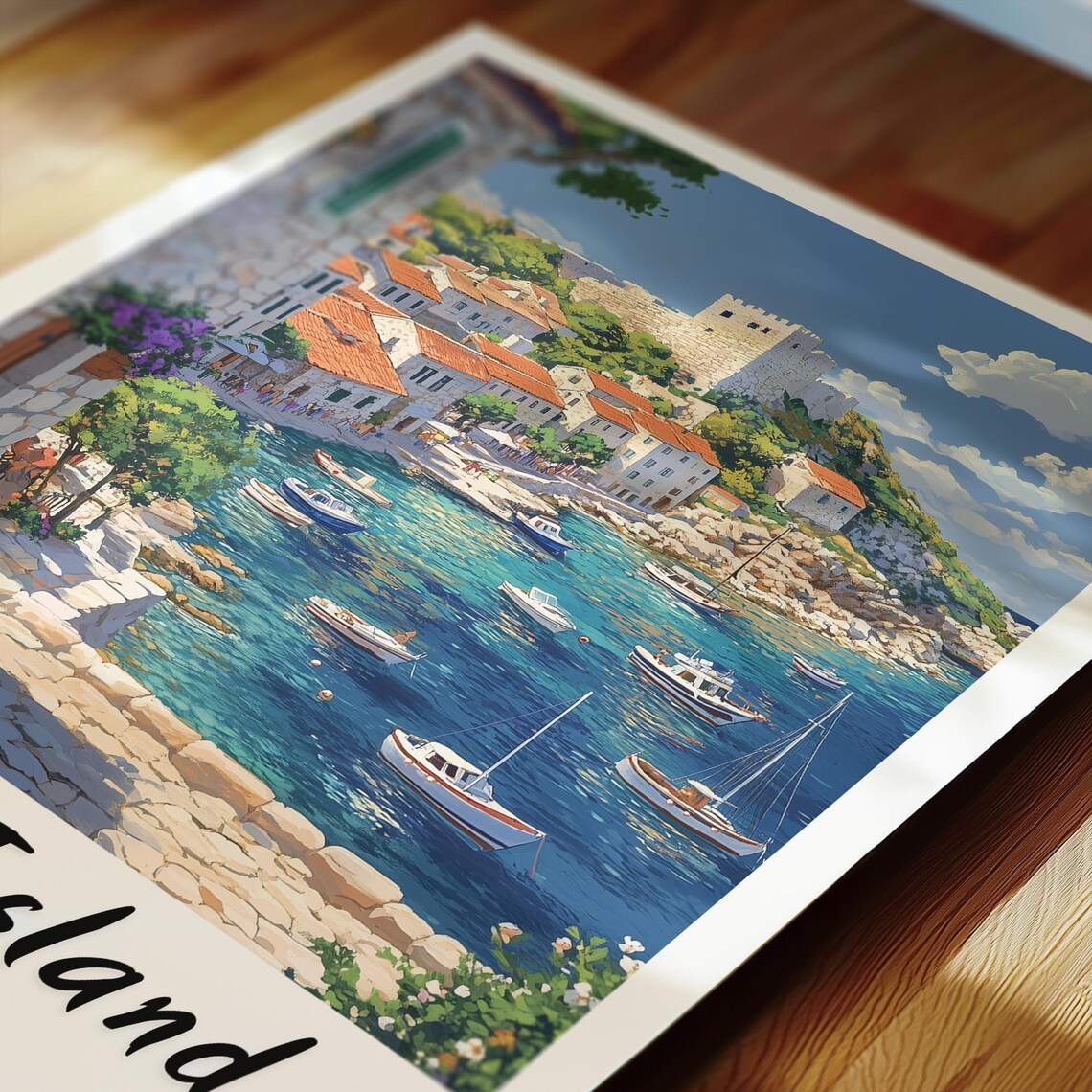 Hvar Island Travel Poster, Croatia Wedding Gift - Image 2
