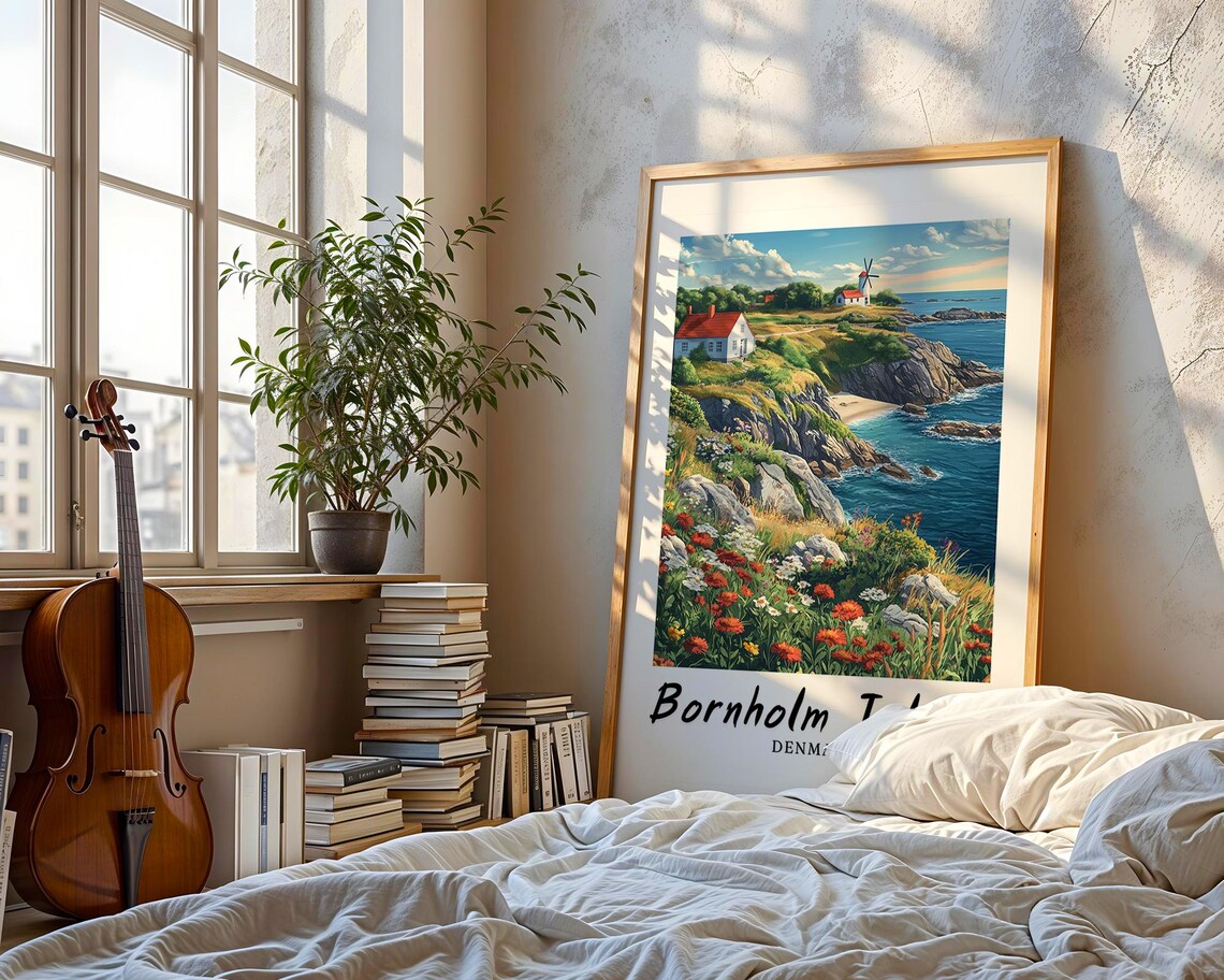 Bornholm Island Denmark Minimalist Travel Poster - Image 3