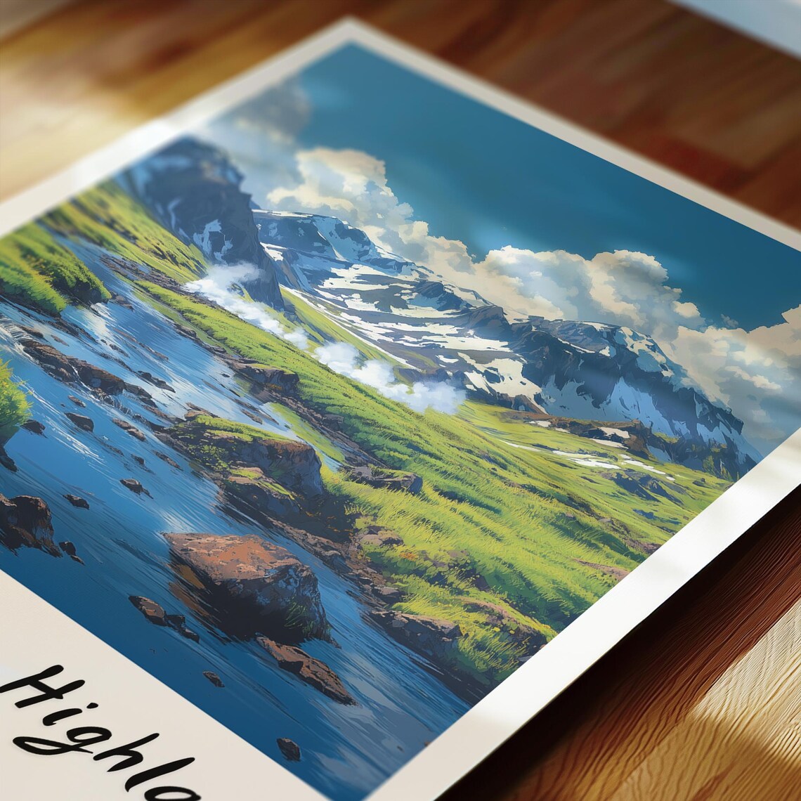 The Icelandic Highlands, Minimalist Iceland Travel Poster - Image 2