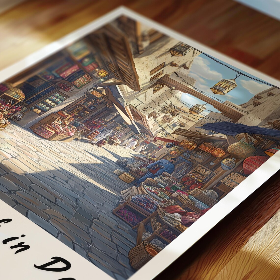 Souq Waqif Travel Poster, Qatar Wedding Gift - Image 2