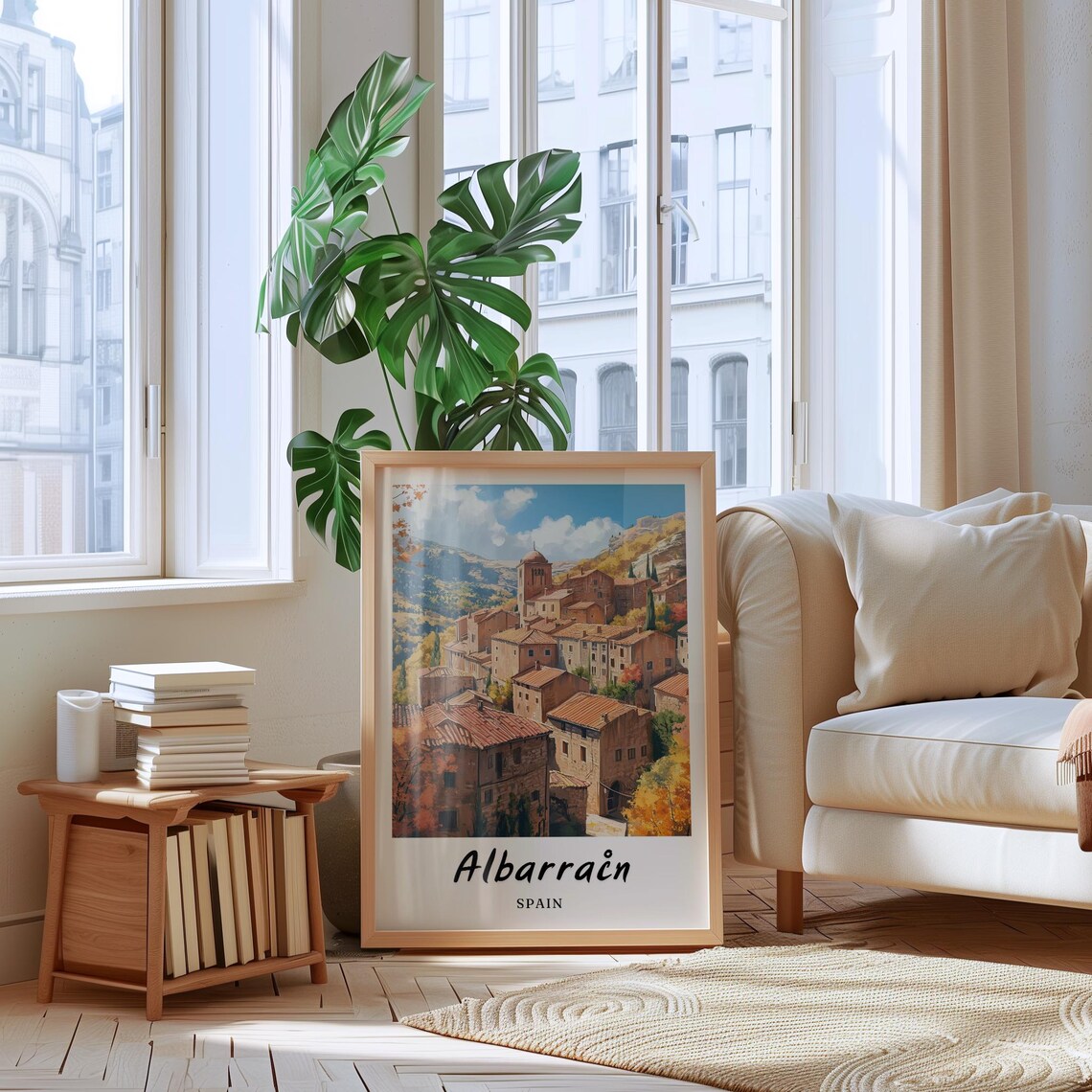 Albarracn Spain Travel Poster, Minimalist - Image 3