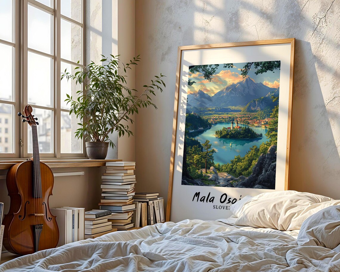 Mala Osojnica Travel Poster, Slovenia Wedding Gift - Image 3