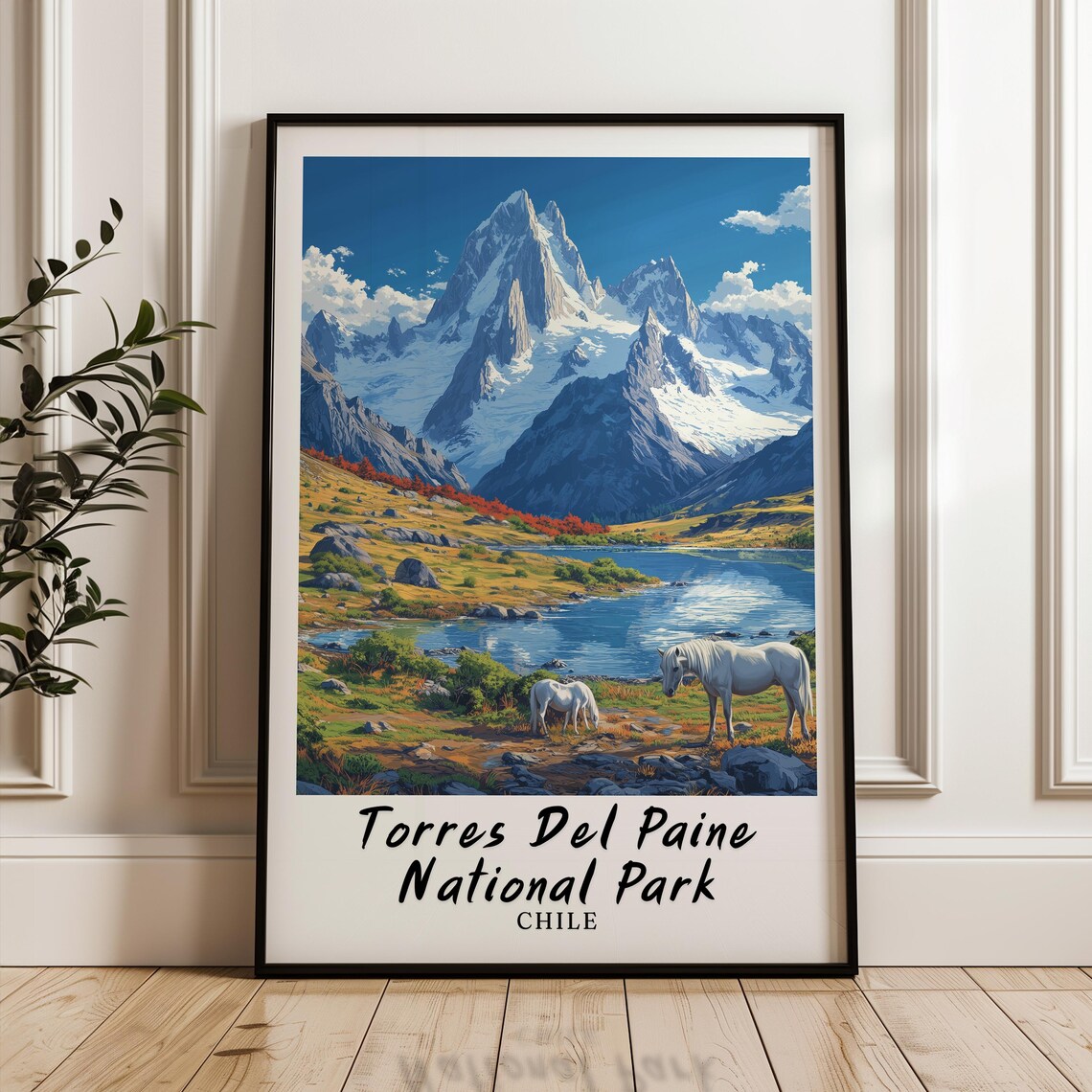 Torres Del Paine National Park Travel Poster, Chile