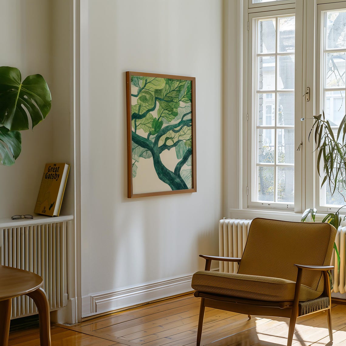Hand Drawn Botanical Tree Canopy Art Print - Image 2