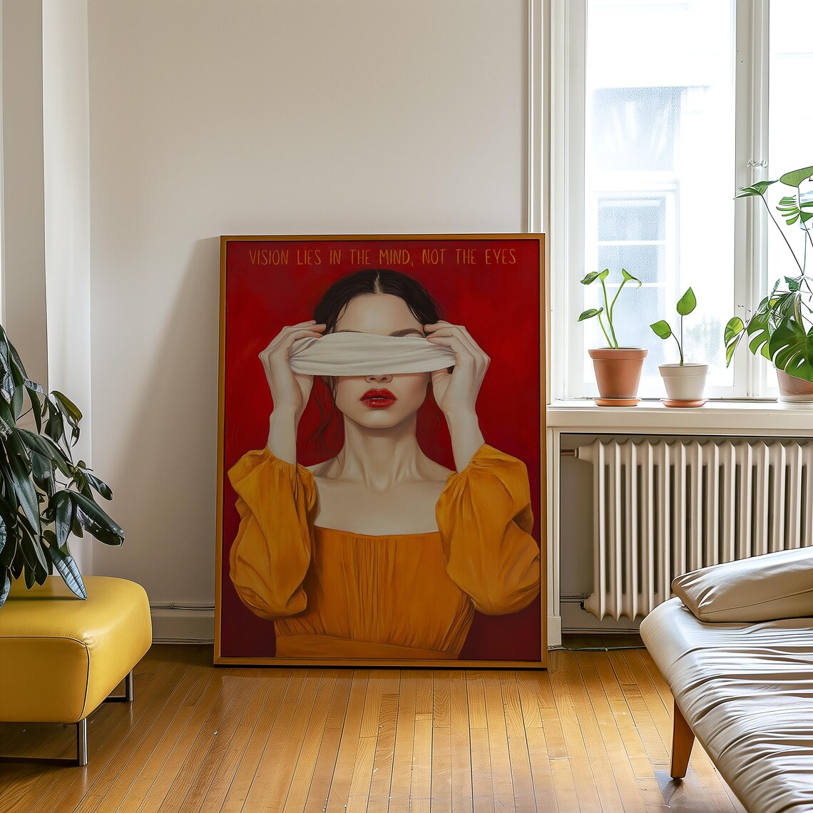 Minimalist Woman Painting, Modern Office Decor - Image 4