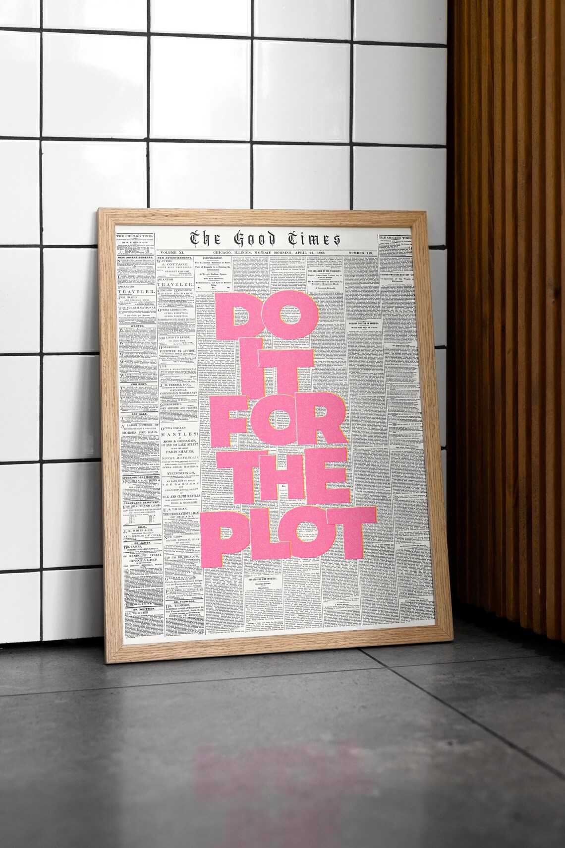 Do It For The Plot, Vintage Typography Art Print - Image 2