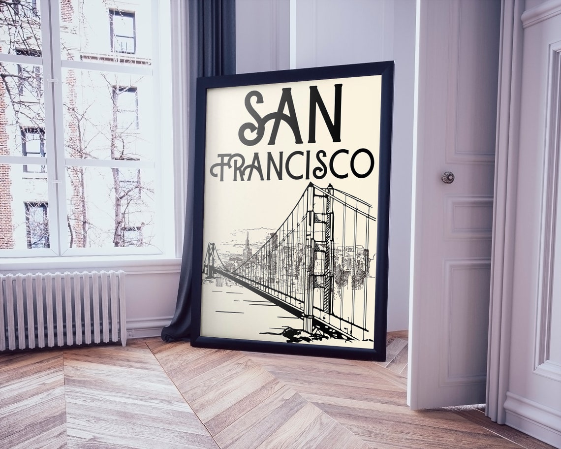Vintage San Retro City Art Print - Image 4