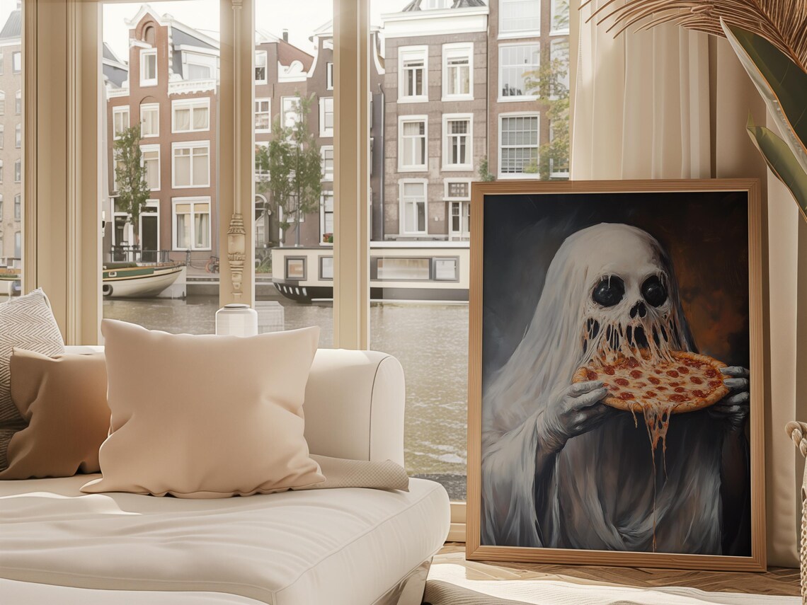 Ghost Halloween Poster, Kitchen Wall Decor - Image 3