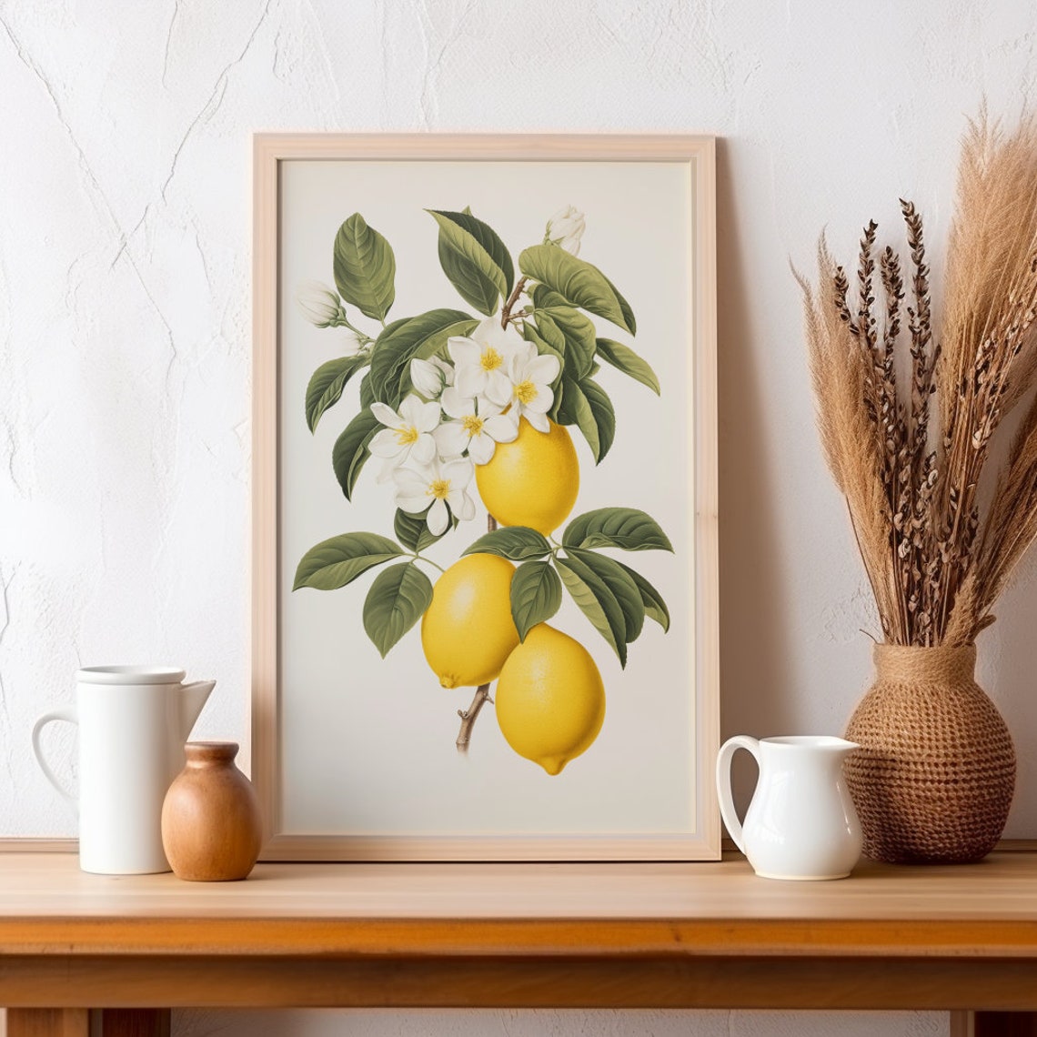 Vintage Lemons Poster, Retro Citrus Kitchen Art - Image 2