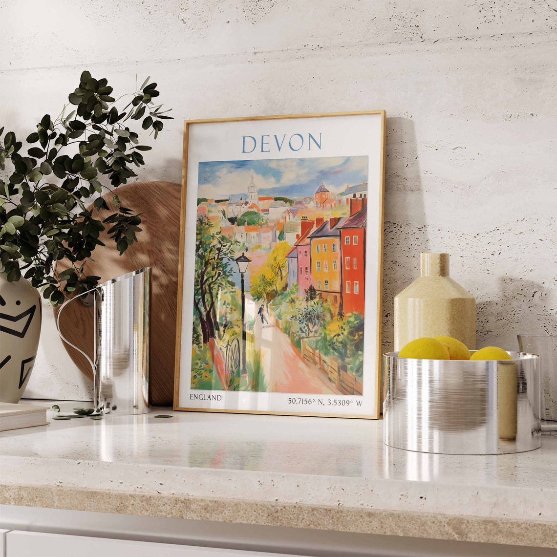 Devon Travel Poster, Devon Decor - Image 2