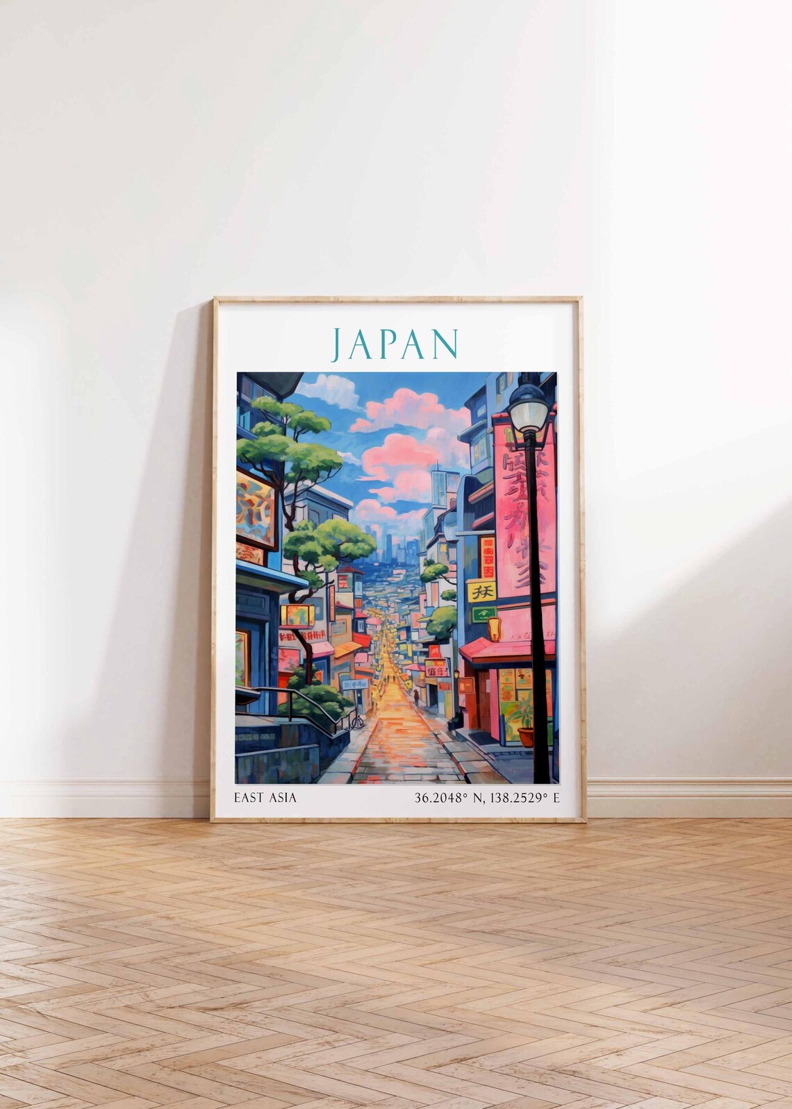 Tokyo Japan Manga Style Street Scene Anime Cityscape Travel Poster - Image 4