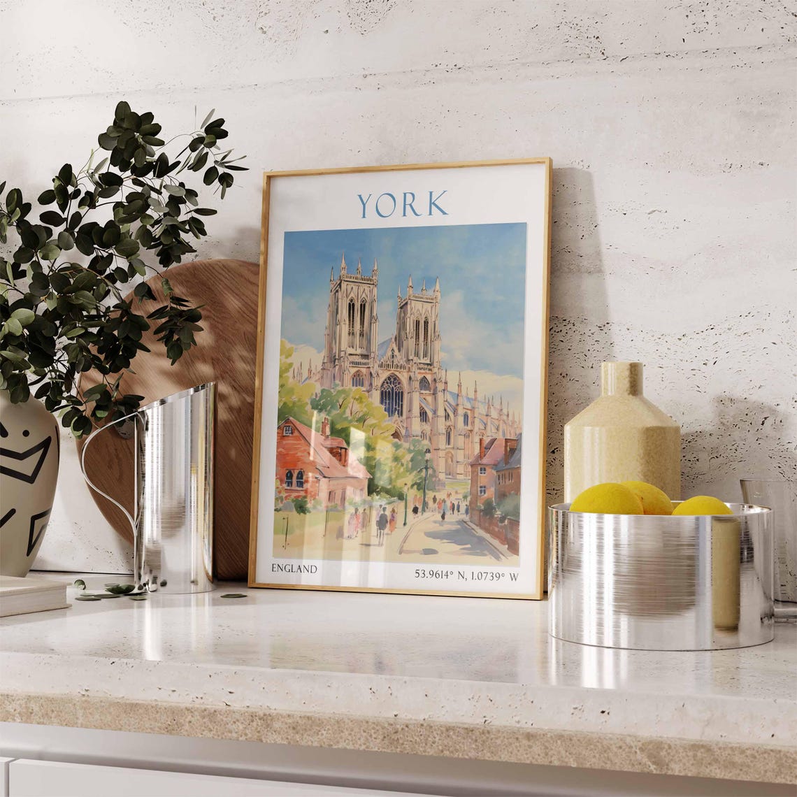 York Travel Print York Travel Poster England Wall Art United Kingdom Travel Decor York Travel Gift York Art Print British Wall Art - Image 3
