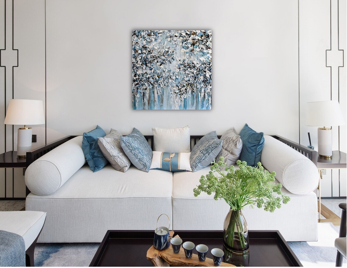 Abstract Winter Tree Branches, Modern Wall Art - Image 3