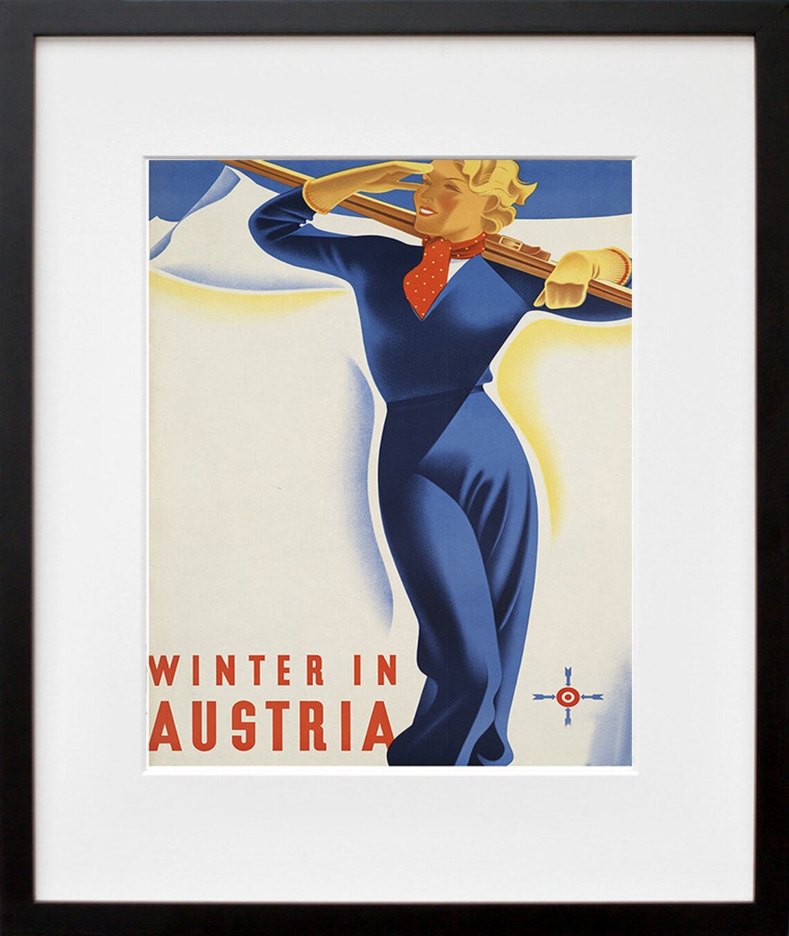 Austria Vintage Skiing Travel Poster - Image 2