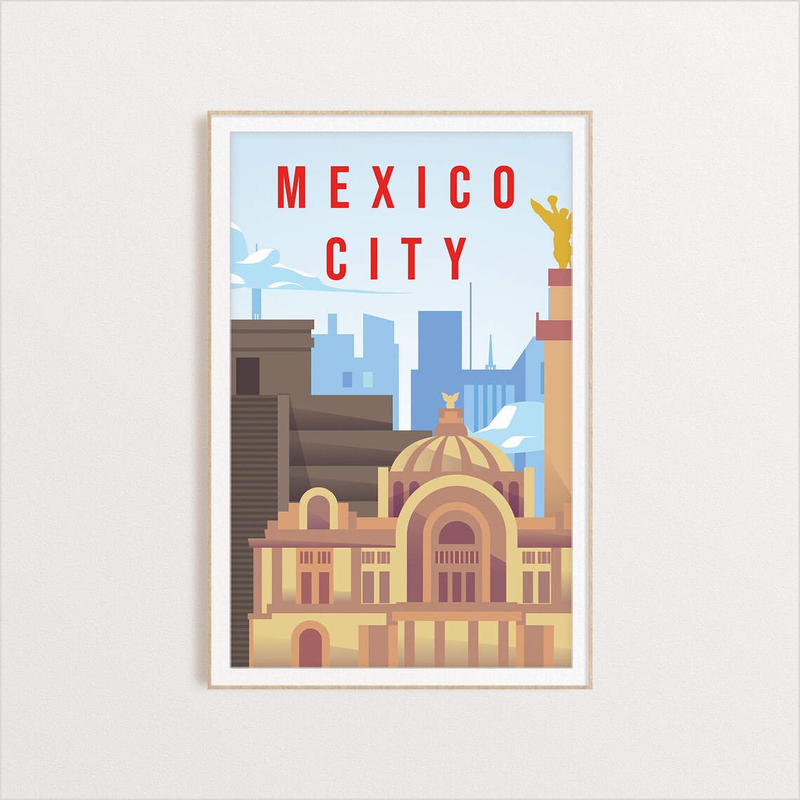 Mexico City Travel Poster, City Art Print - Image 2