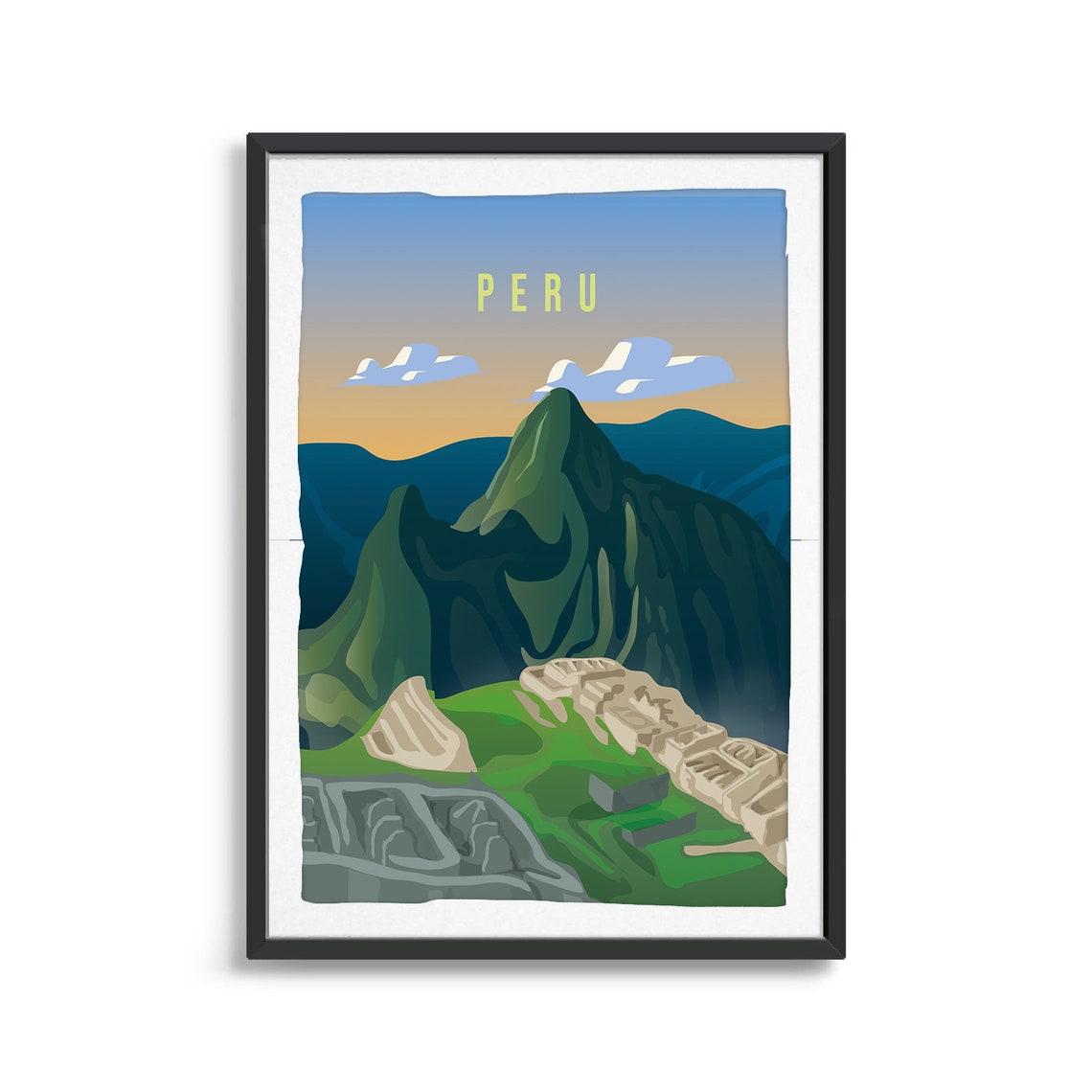 Peru Country Poster Country Art Country Wall Art Country Print Country Poster Country Print Travel Gift Peru Travel Illustration - Image 2