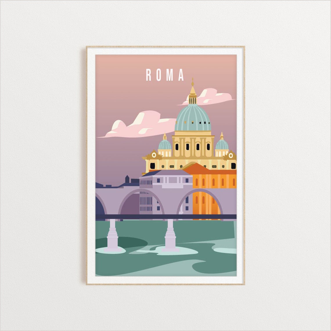Roma City Poster City Art City Wall Art City Print City Poster City Print Travel Gift Travel Illustration - Image 2