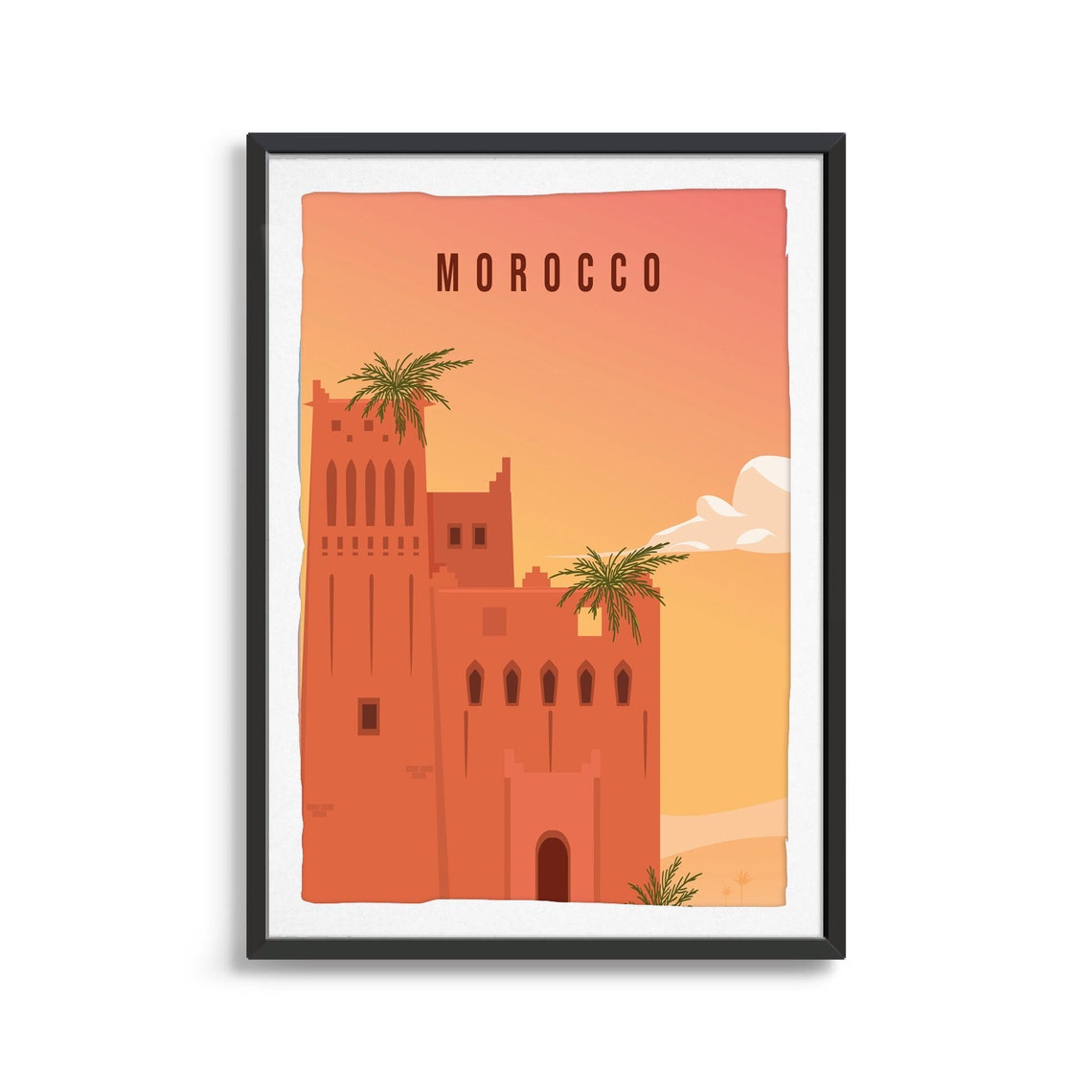 Morocco Country Poster Art City Wall Art Country Art Country Poster Country Print Country Art Morocco Travel Illustration