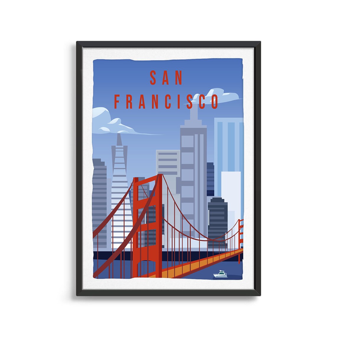 San Francisco Travel Illustration Poster Art Print - Image 2