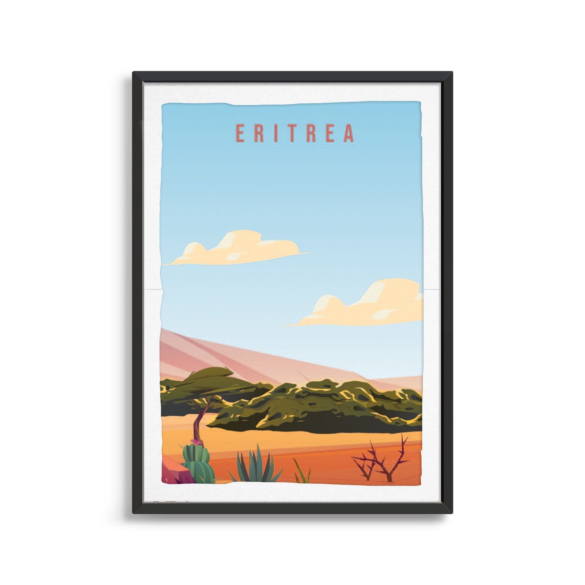 Eritrea Country Travel Poster Art Print