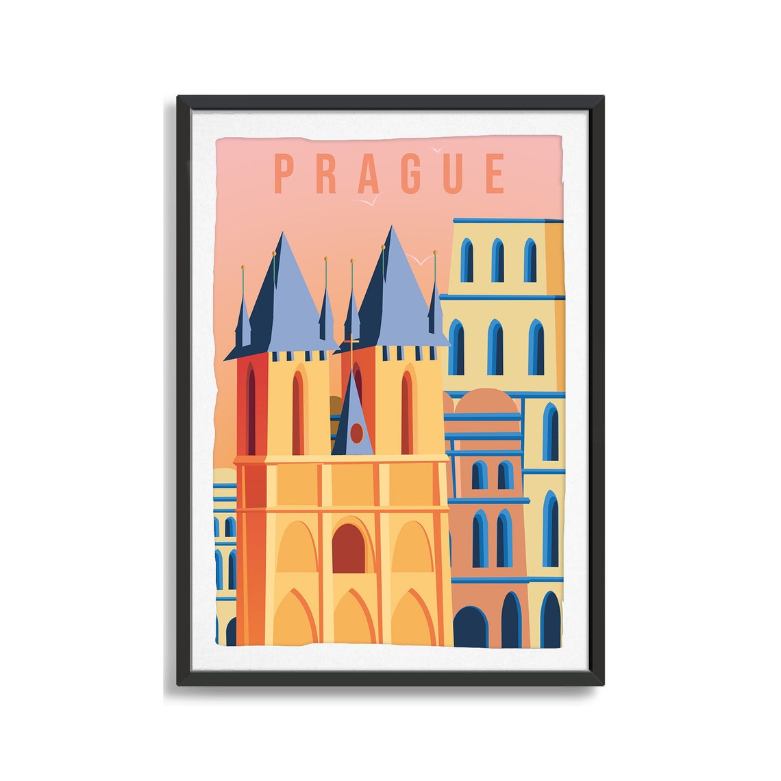 Prague City Poster City Art City Wall Art City Print World Print Country Poster Country Print Country Art Travel Illustration - Image 2