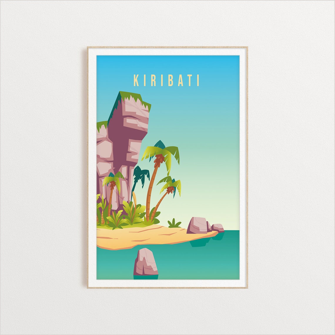 Kiribati Country Poster Art City Wall Art Country Art Country Poster Country Print Country Art Kiribati Travel Illustration - Image 2