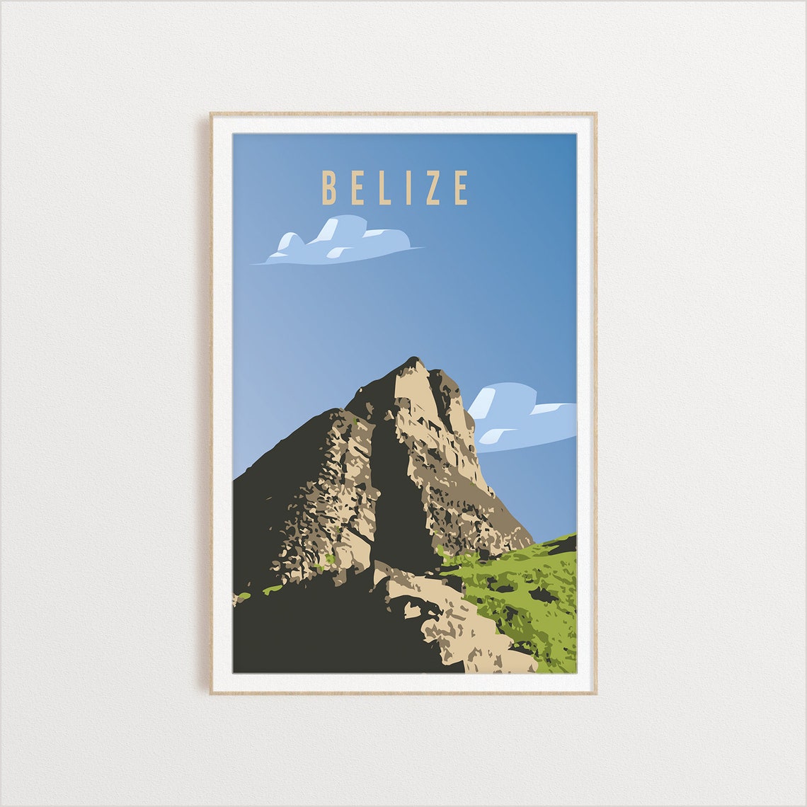 Belize Country Poster Country Art Country Wall Art Country Print Country Poster Country Print Travel Gift Belize Travel Illustration
