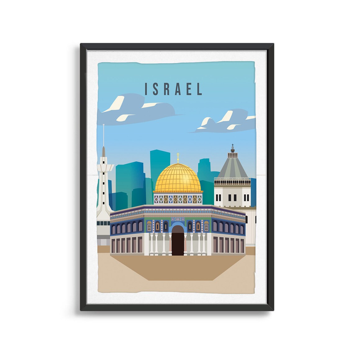 Israel Travel Poster, Country and City Wall Art - Image 2