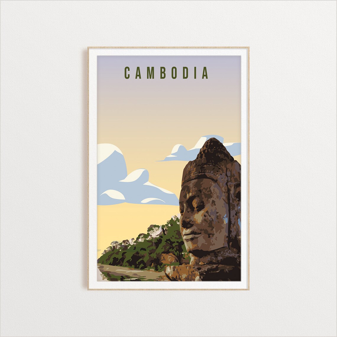Cambodia Country Travel Poster, Asia Wall Art - Image 2