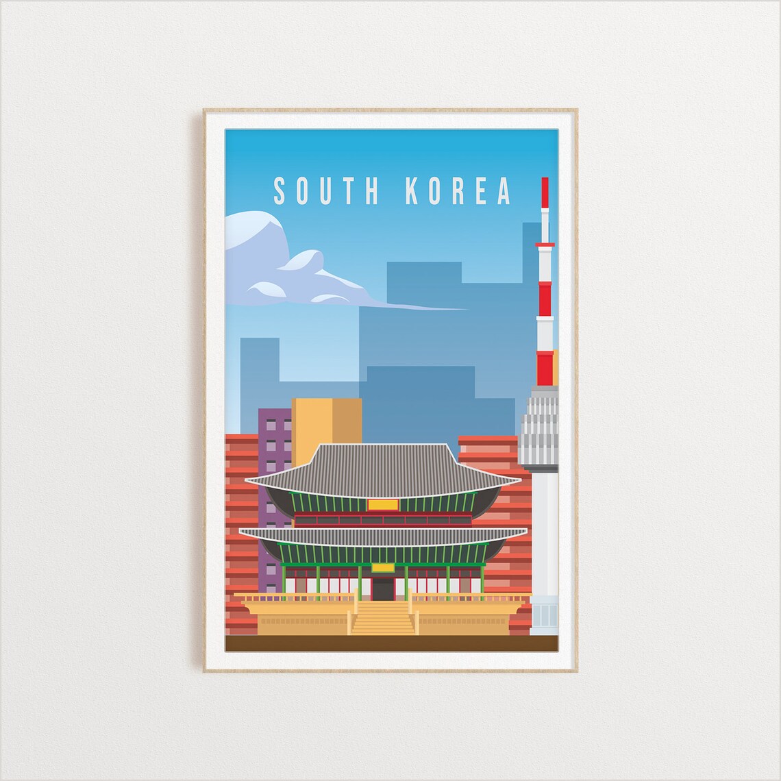 South Korea Travel Poster, Country Poster Art - Image 2