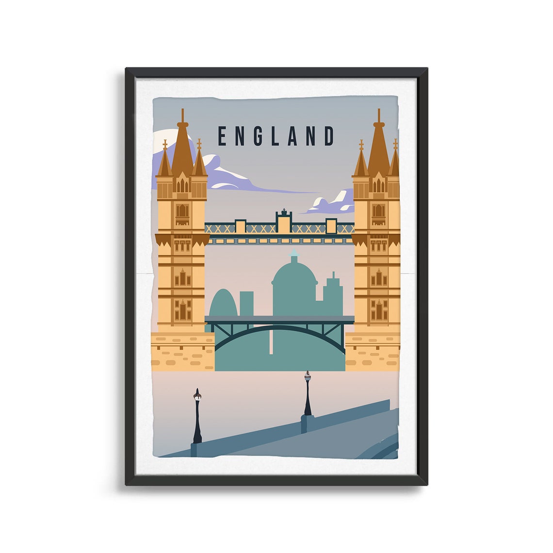 England Country Poster Country Art Country Wall Art Country Print World Print Country Poster Country Print Travel Illustration - Image 2