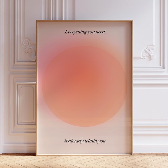 Aura Poster Zen Wall Art Print Divine Buddha Angel Number Positive Affirmation