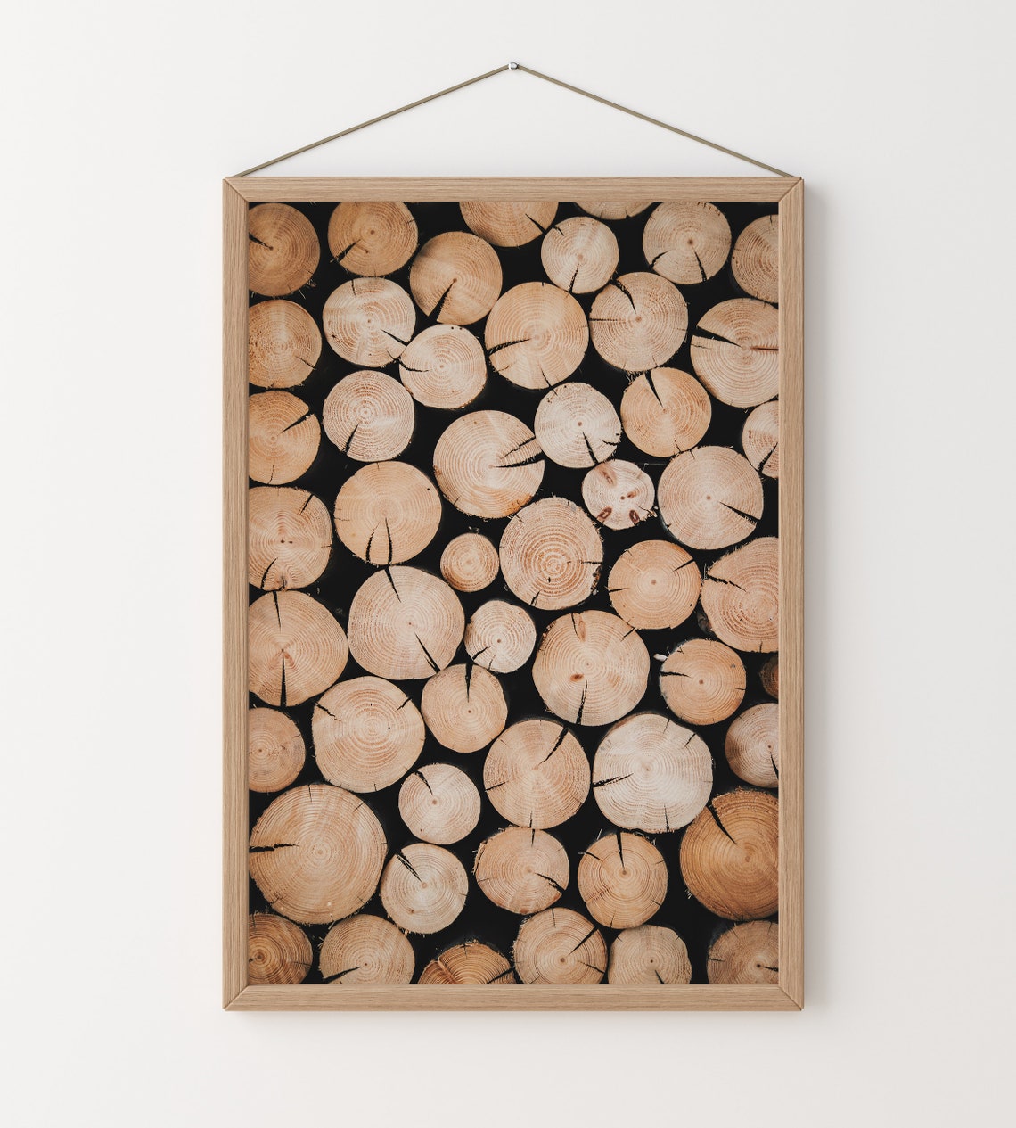 Log Pile Print Tree Ring Wall Art Rustic Home Decor Tree Logs Print Western Print Firewood Photo Cabin Wall Decor - Image 2
