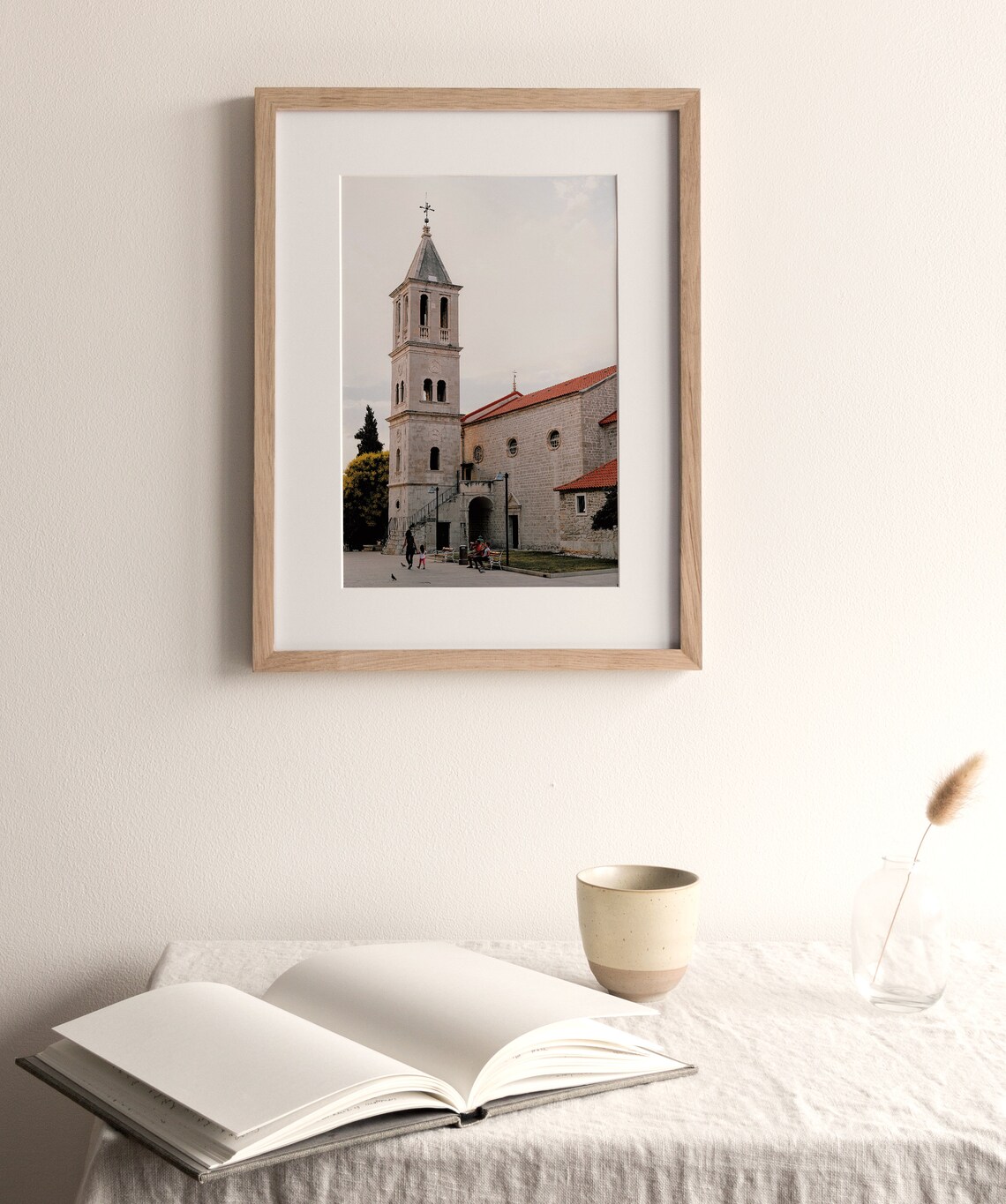 Historic Stone Church Bell Tower Old Town Square Croatia Photo Poster - Image 2