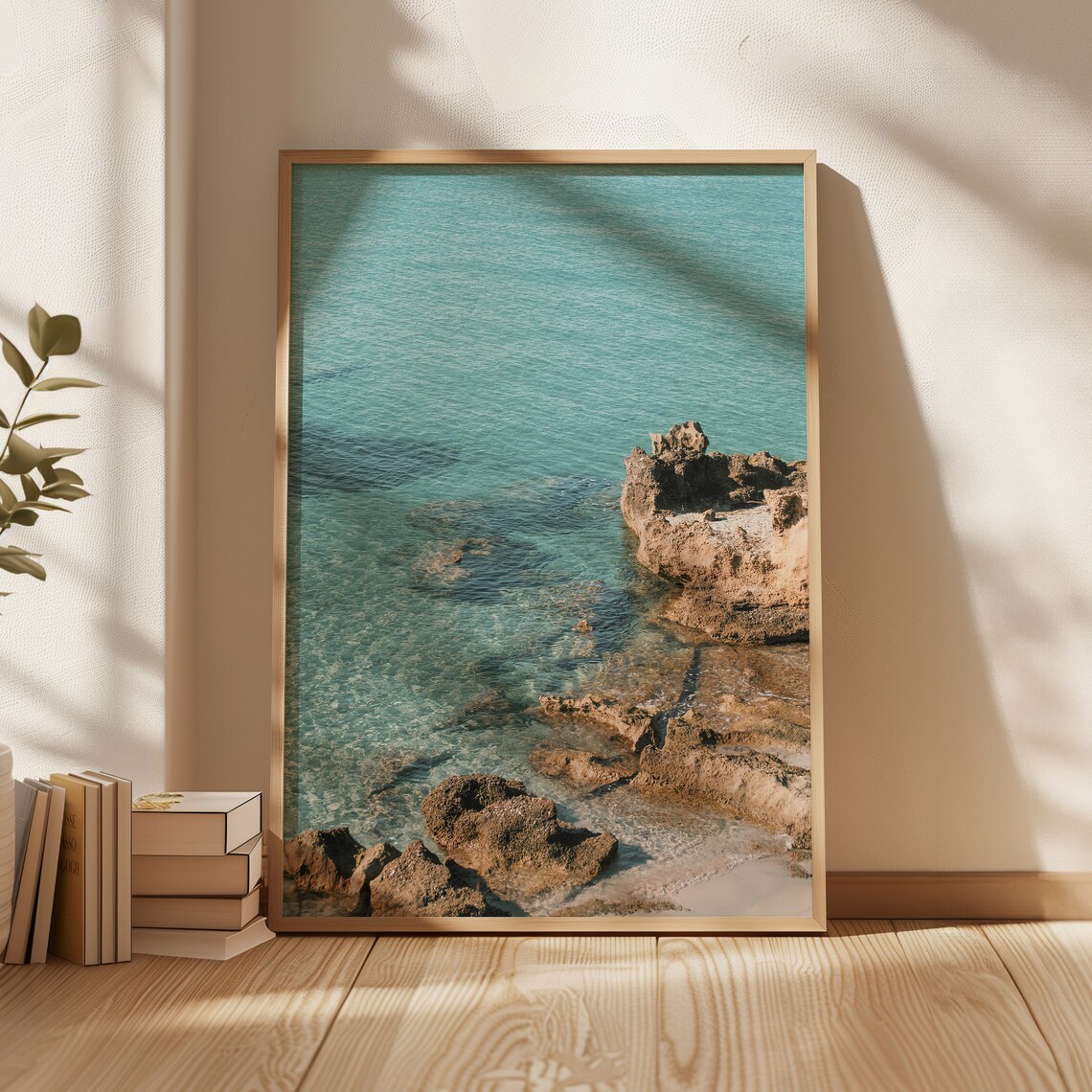 Sardinia Italy Aerial Rocky Coastline Crystal Clear Turquoise Sea Poster - Image 4