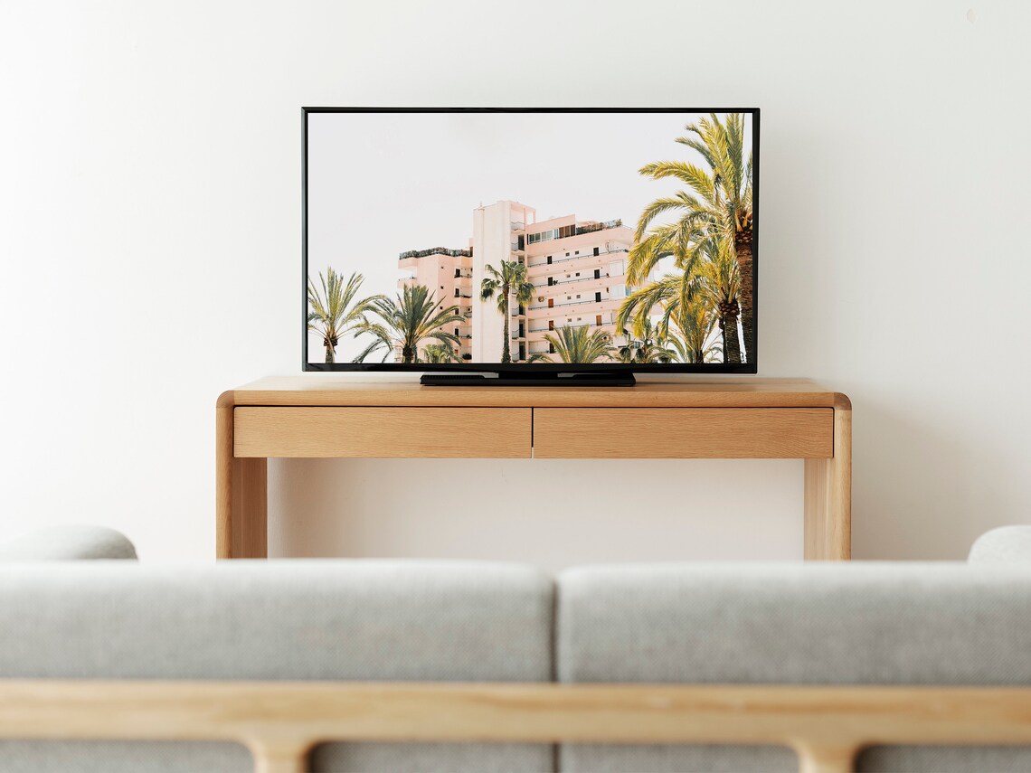 Pink Miami Building Tropical Architecture Art Print - Image 3