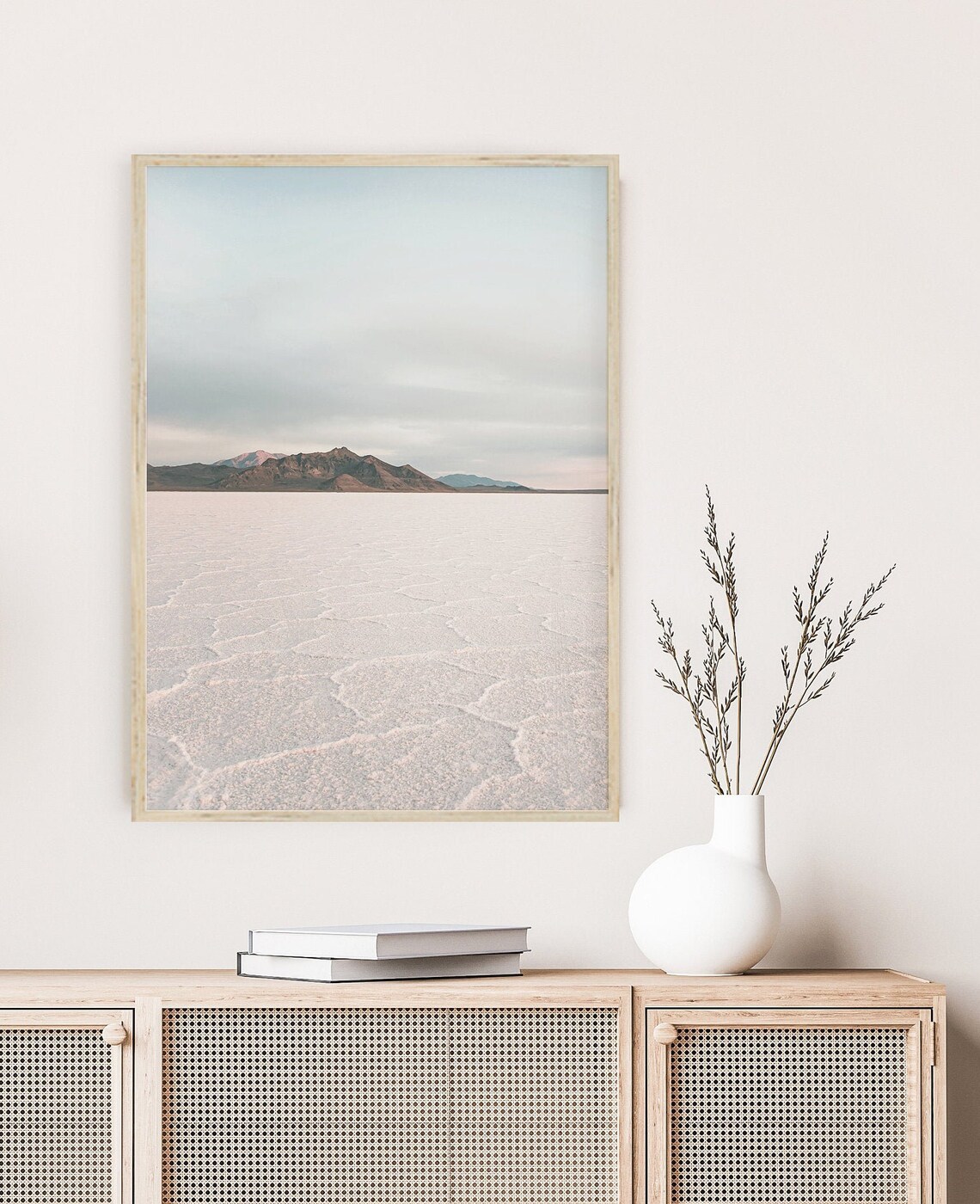 Bonneville Salt Flats Utah Minimalist Landscape Art Print - Image 2