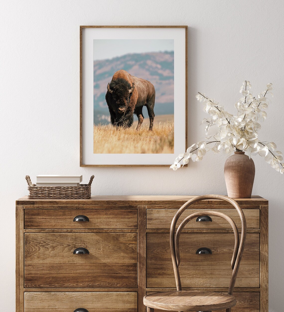 Buffalo Print, Southwestern Farmhouse Wall Art - Image 3