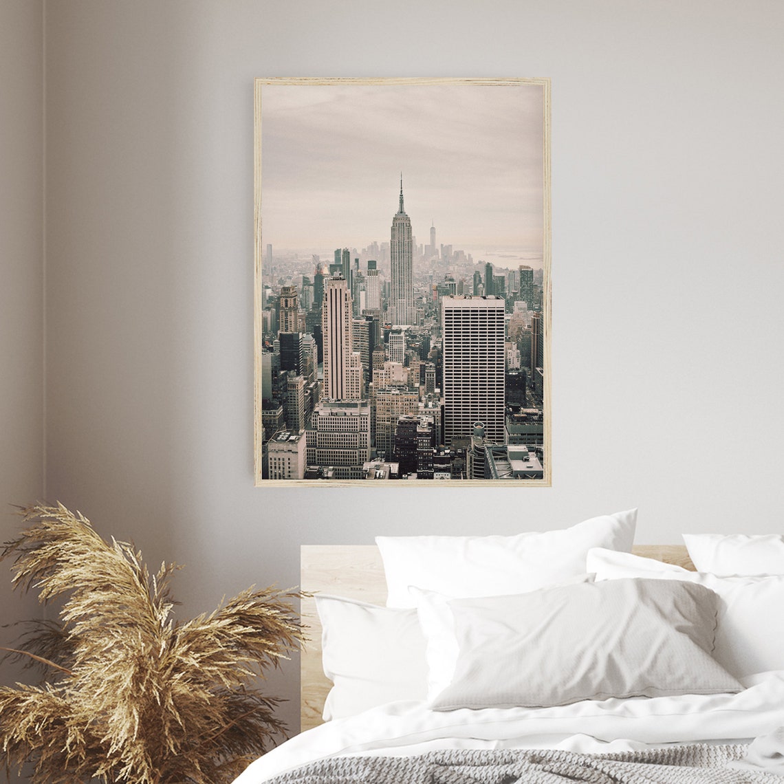 New York City Print Pastel City Photo Empire State Building Modern New York Nyc Photography New York Architecture Blush City Print - Image 3