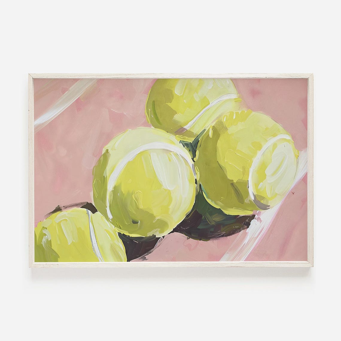 Tennis Ball Wall Art Girly Tennis Poster Tennis Ball On Pink Court Mid Century Tennis Decor Retro Womens Tennis Poster Pink Tennis Art