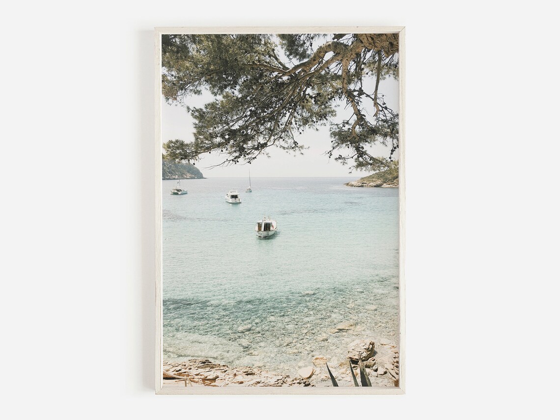 Capri Amalfi Coast Italy Travel Poster, Coastal View