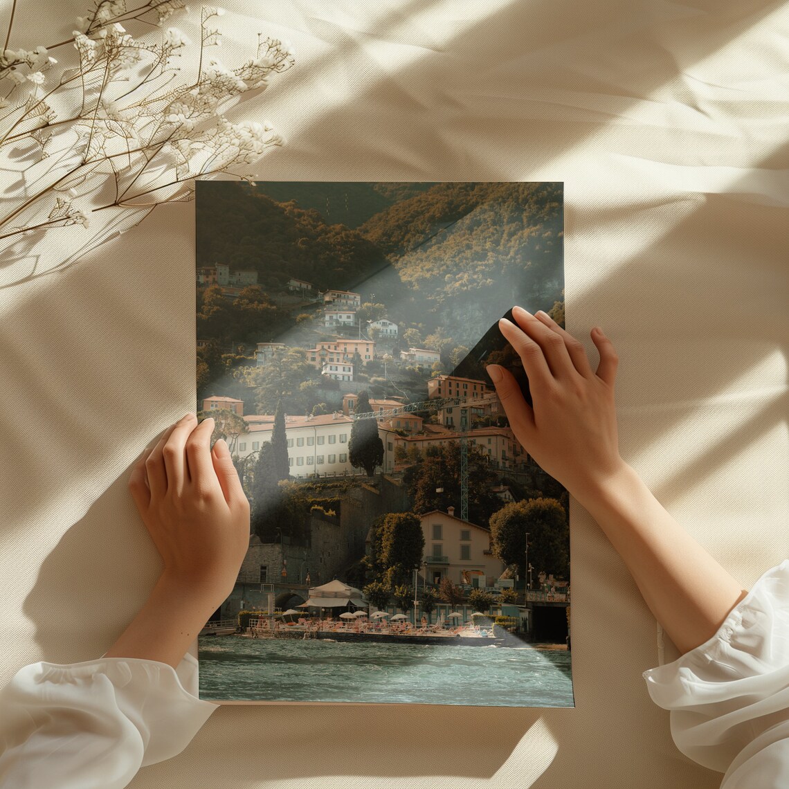 Positano Italy Hillside Town Beach Clubs Amalfi Coast View Poster - Image 3
