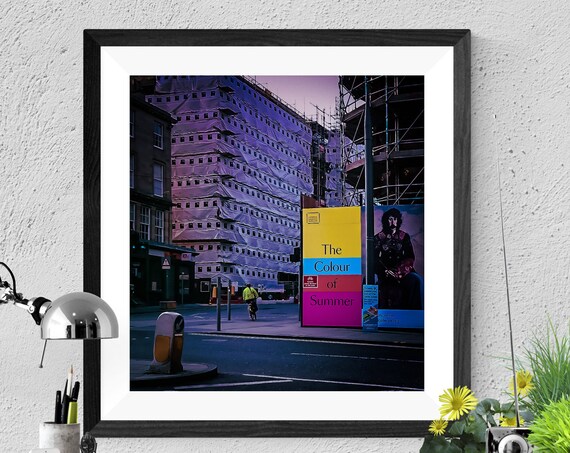 The Colour of Summer City Street Dusk Blue Hour Photography Poster