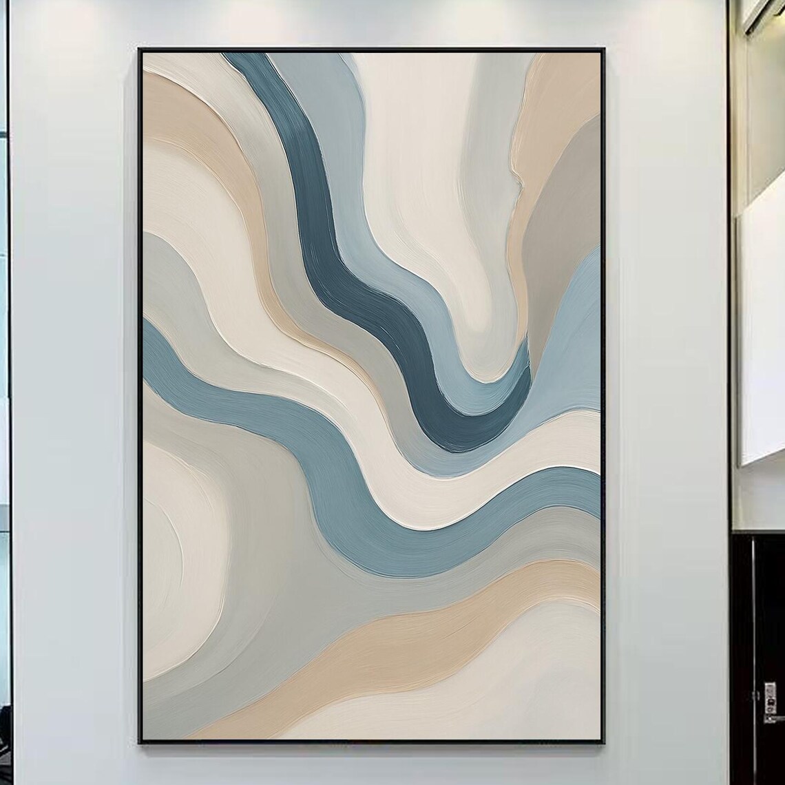 Abstract Painting, Minimalist Neutral Modern Artwork