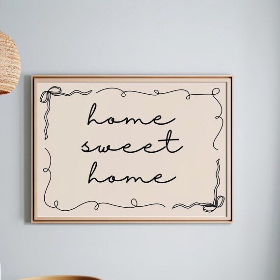 Custom Neutral Hand Drawn Poster Personalised Wall Art Trendy Print Decor Quotes