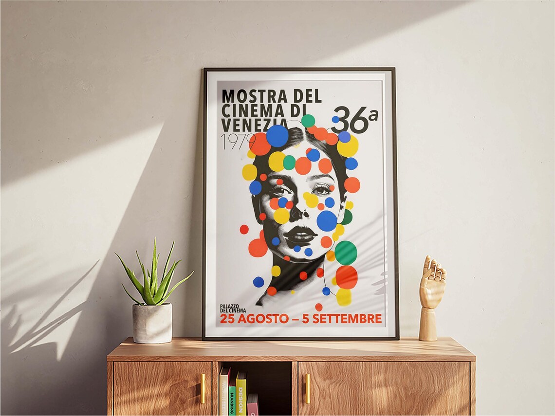 Venice Film Festival Vintage Poster Typography Print - Image 3